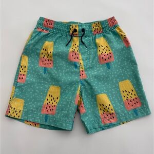 Tea Collection Colorful Ice Pop Print Boys Swim Trunks Size 6